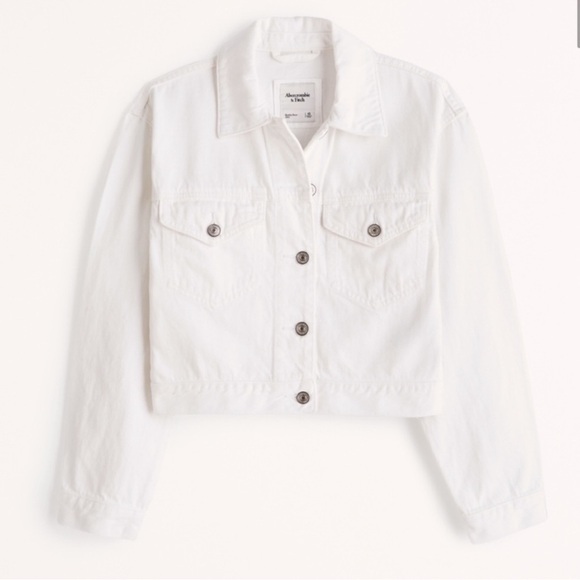 Abercrombie Cropped Denim Jacket - Picture 1 of 8